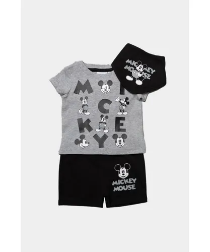 Disney Baby Boy Mickey Mouse Classic 3-Piece Outfit - Black Cotton