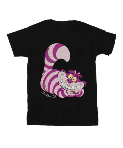 Disney Boys Alice In Wonderland Cheshire Cat T-Shirt (Black) Cotton
