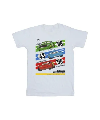 Disney Boys Cars Piston Cup Champions T-Shirt (White) Cotton
