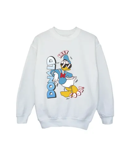 Disney Boys Donald Duck Cool Sweatshirt (White)