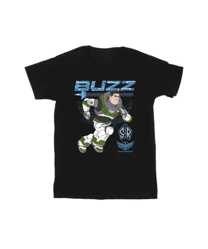 Disney Boys Lightyear Buzz Run To Action T-Shirt (Black) Cotton