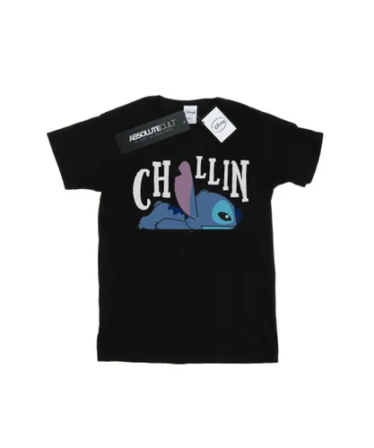 Disney Boys Lilo And Stitch Chillin T-Shirt (Black) Cotton
