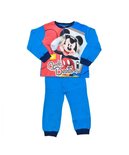 Disney Boys' long-sleeved winter pajamas HU7376 - Blue