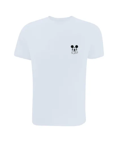 Disney Boys Mickey Mouse Dont Speak Breast Print T-Shirt (White) Cotton