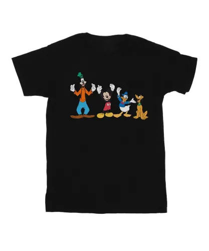Disney Boys Mickey Mouse Friends T-Shirt (Black) Cotton