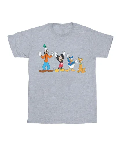 Disney Boys Mickey Mouse Friends T-Shirt (Sports Grey) - Light Grey Cotton