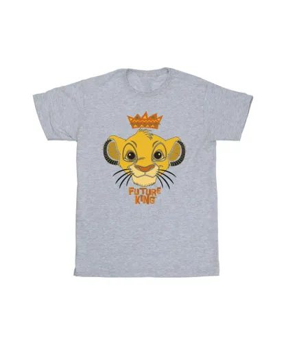 Disney Boys The Lion King Future T-Shirt (Sports Grey) - Light Grey Cotton