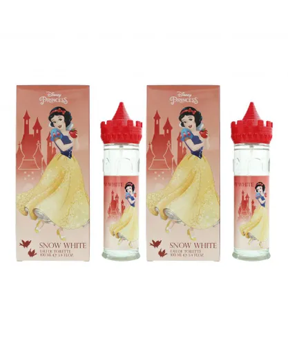 Disney Childrens Unisex Snow White Castle Eau De Toilette 100ml Spray For Her X 2 - One Size