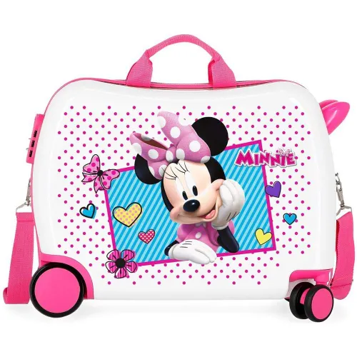 Disney Enjoy Minnie Icon Pink Kids Rolling Suitcase