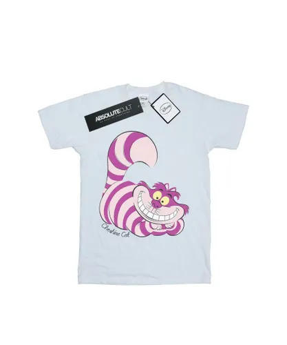 Disney Girls Alice In Wonderland Cheshire Cat Cotton T-Shirt (White)