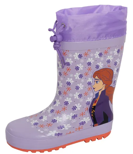 Disney Girls Frozen 2 Tie Top Wellington Boots Kids Elsa