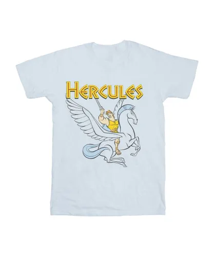 Disney Girls Hercules With Pegasus Cotton T-Shirt (White)
