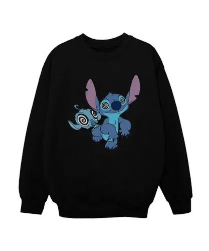 Disney Girls Lilo And Stitch Hypnotized Sweatshirt (Black)