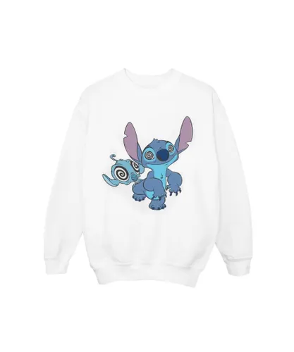 Disney Girls Lilo And Stitch Hypnotized Sweatshirt (White)