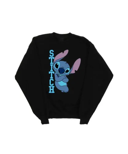 Disney Girls Lilo And Stitch Posing Sweatshirt (Black)
