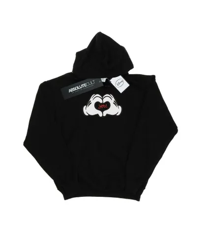Disney Girls Mickey Mouse Loves You Hoodie (Black)