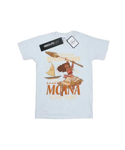 Disney Girls Moana Find Your Own Way Cotton T-Shirt (White)