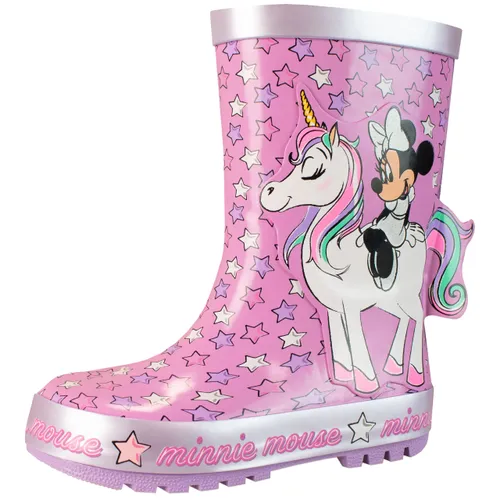 Disney Girls Wellington Boots Minnie Mouse Pink 5