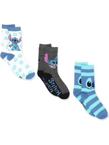 Disney Lilo & Stitch Womens 3 pack Crew Socks (Teen/Adult)