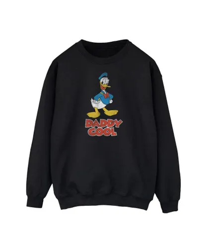 Disney Mens Daddy Cool Donald Duck Sweatshirt (Black)