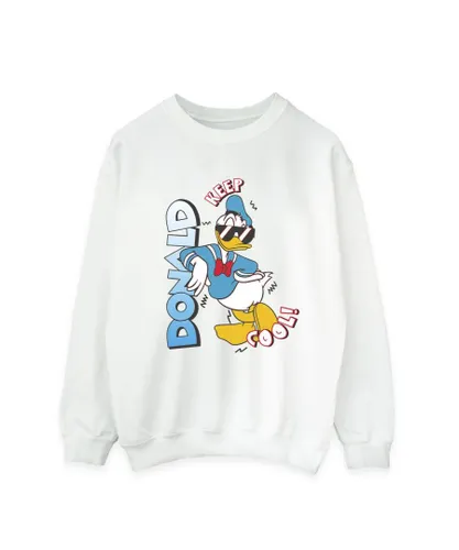 Disney Mens Donald Duck Cool Sweatshirt (White)