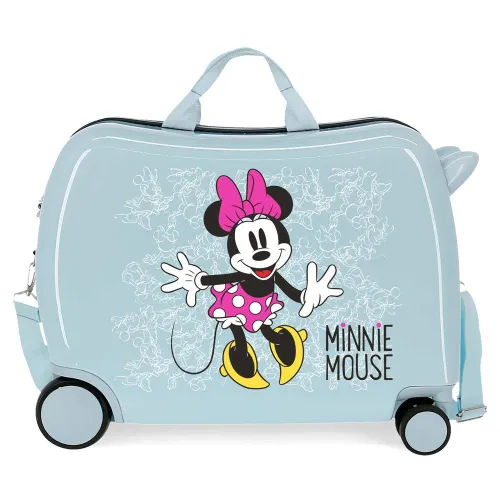 Disney Minnie Enjoy the Day Blue Kids Rolling Suitcase