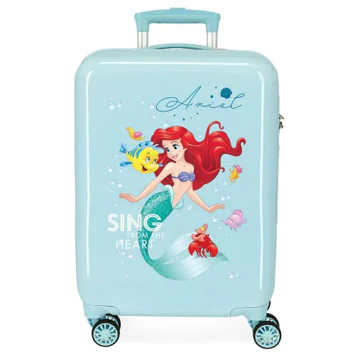 Disney Princesses Cabin Suitcase Blue 38x55x20cm Rigid ABS