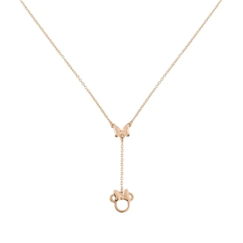 Disney Rose Gold Minnie Mouse Y Necklace - 45cm