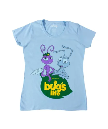 Disney 's "A Bug's Life" Blue Title WoMens T-Shirt