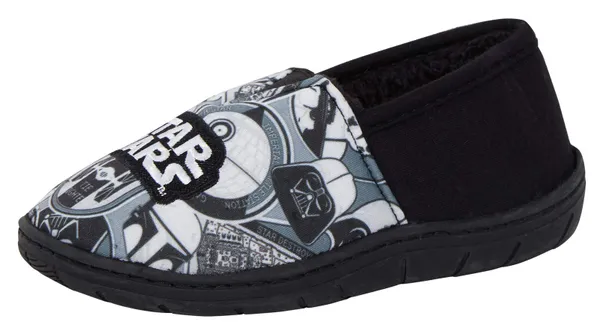 Disney Star Wars Boys Slippers Grey 8 UK Child