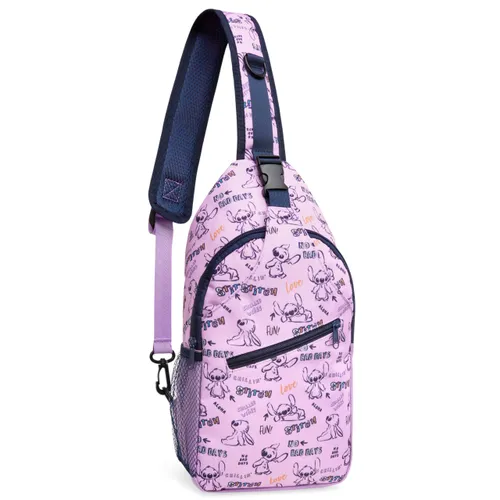 Disney Stitch Girls Crossbody Bag Adjustable Strap Zip