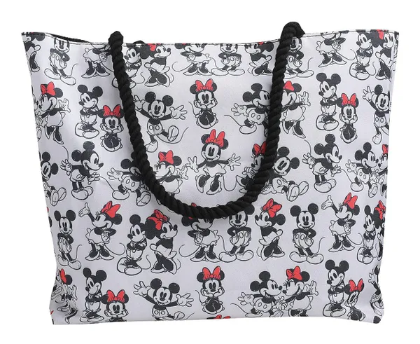 Disney Tote Travel Bag Mickey and Minnie Mouse Print