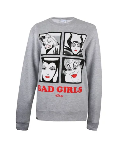 Disney Womens/Ladies Bad Girls Crew Neck Sweatshirt (Sports Grey) - Light Grey