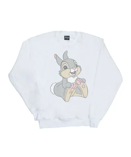 Disney Womens/Ladies Classic Thumper Cotton Sweatshirt (White)