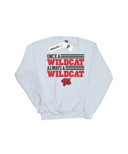Disney Womens/Ladies High School Musical The Once A Wildcat Sweatshirt (White)