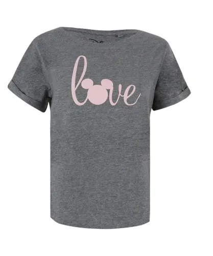 Disney Womens/Ladies Love Cotton T-Shirt (Graphite Heather) - Grey