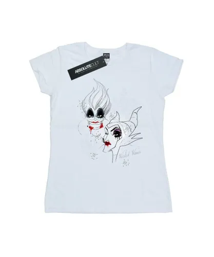 Disney Womens/Ladies Wicked Villains Cotton T-Shirt (White)
