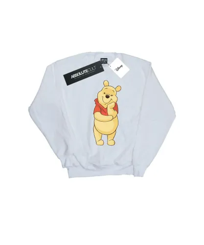 Disney Womens/Ladies Winnie The Pooh Cute Sweatshirt (White)