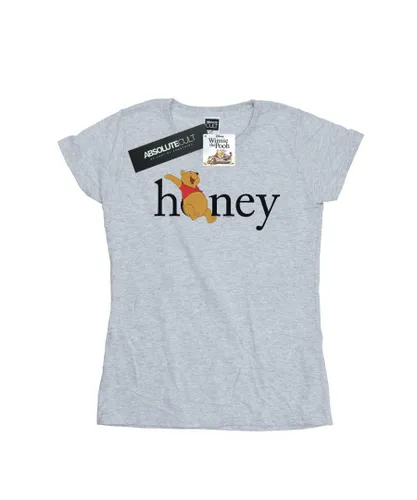 Disney Womens/Ladies Winnie The Pooh Honey Cotton T-Shirt (Sports Grey) - Light Grey