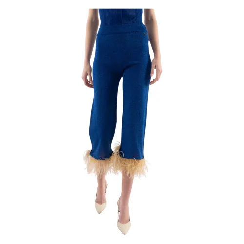 Dixie , P223T060 Pantaloni cropped ,Blue female, Sizes: