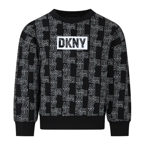 Dkny , Black Cotton Sweatshirt ,Black male, Sizes:
