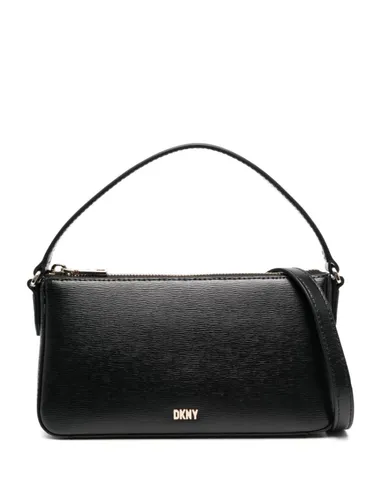 DKNY Bryant logo-lettering leather crossbody bag - Black