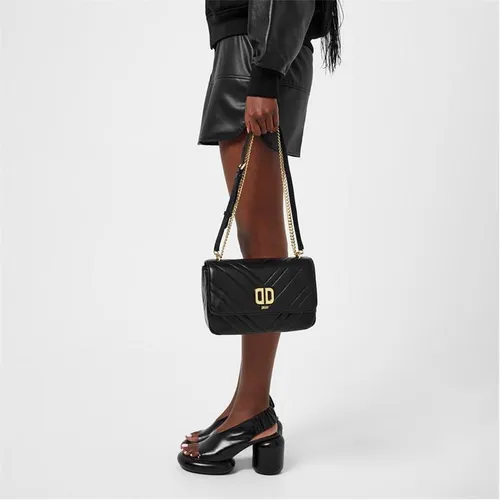 DKNY Delphine Quilted Messenger Crossbody Bag - Black