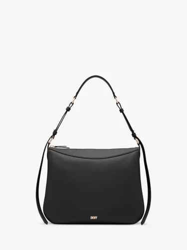 DKNY Hobo Leather Shoulder Bag, Black - Black - Female