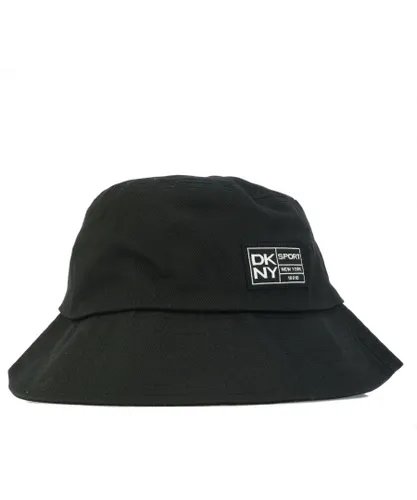 DKNY Mens Accessories Marine Park Bucket Hat in Black Cotton - One