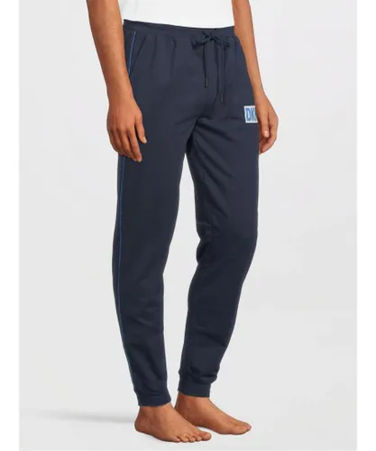 DKNY Mens Iceman Jersey Lounge Pants in Blue Cotton