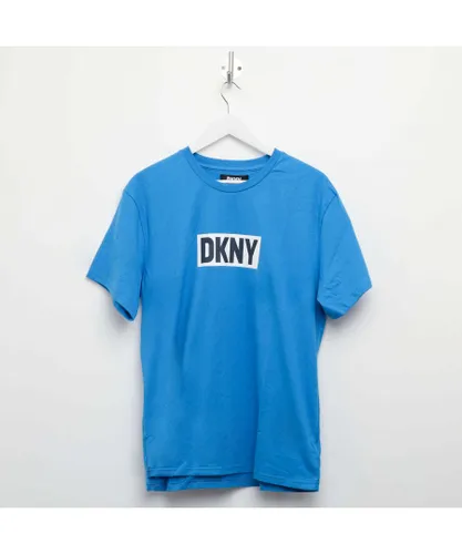 DKNY Mens Iceman Lounge T Shirt in Blue Cotton