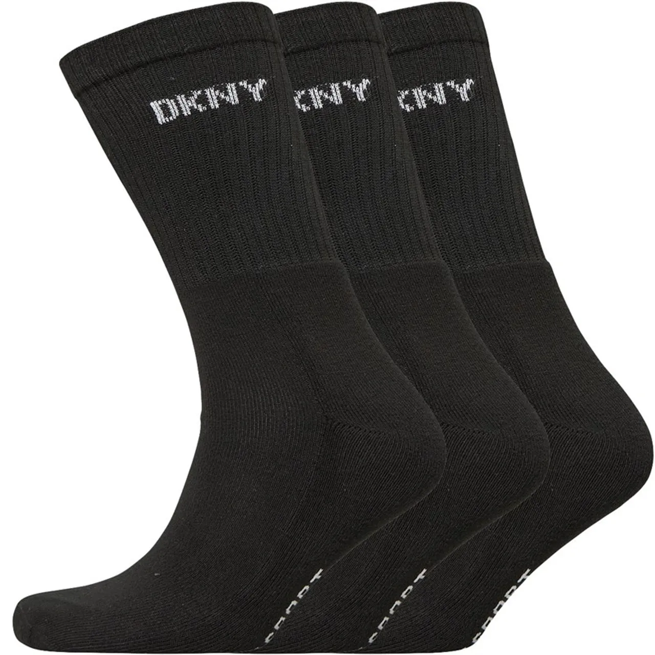 DKNY Mens Radde Three Pack Crew Socks Black