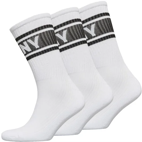 DKNY Mens Reed Three Pack Socks White