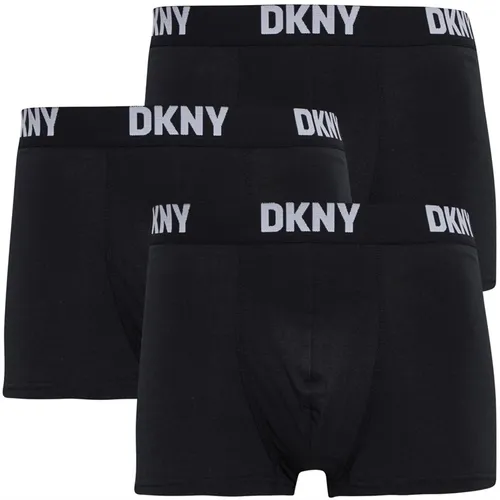 DKNY Mens Seattle Three Pack Trunks Black